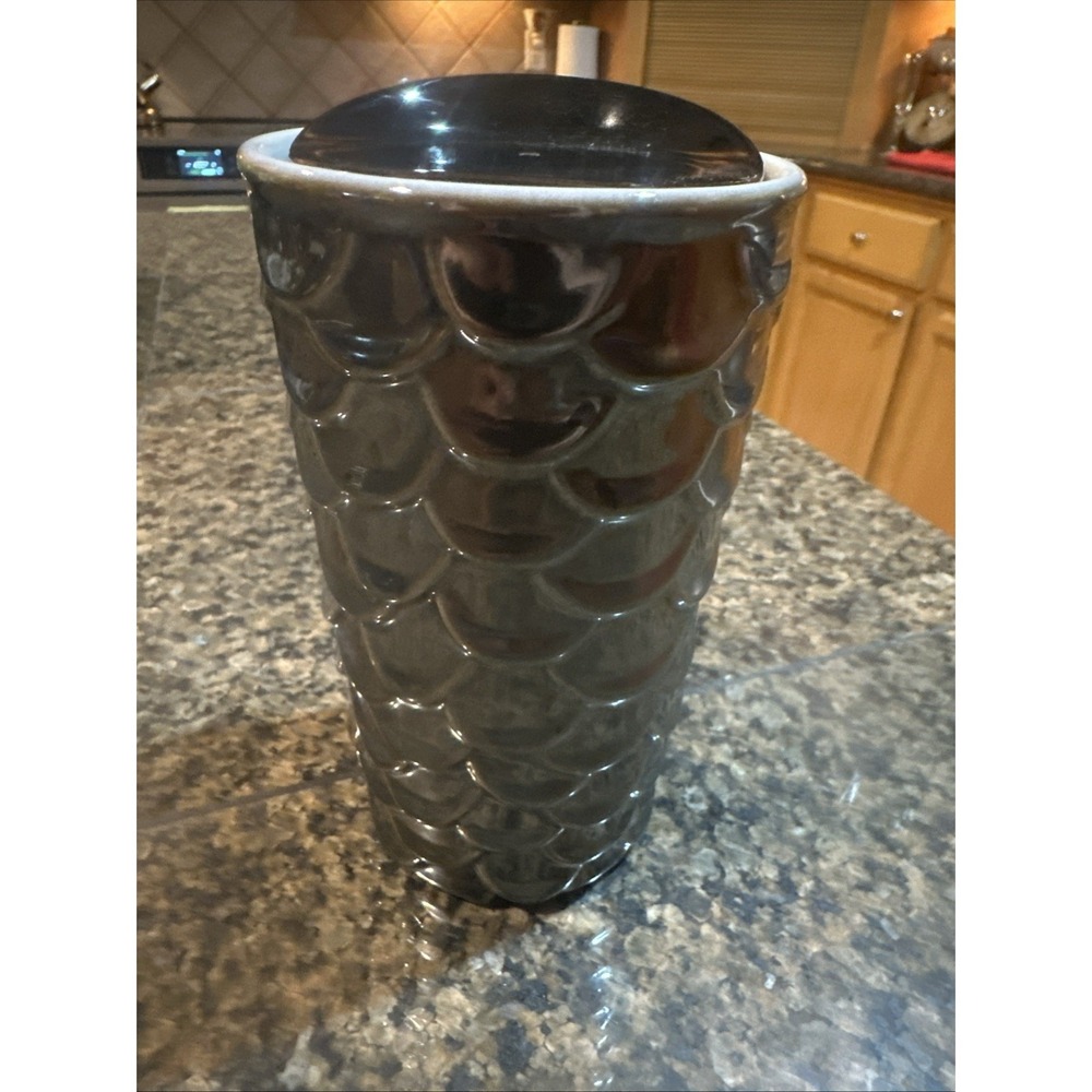 Starbucks Iridescent Siren Mermaid Scales Tumbler ceramic Traveler 10oz With Lid